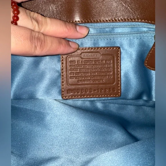 Coach Vintage Patchwork Leather and Denim Turnlock Satchel Handbag - Picture 2 of 7